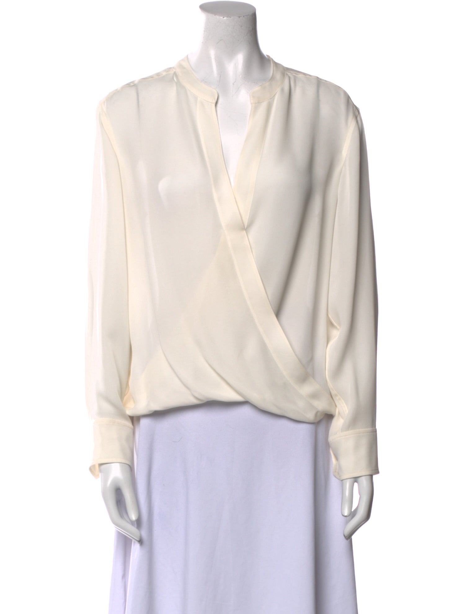 A.L.C. V-Neck Long Sleeve Blouse