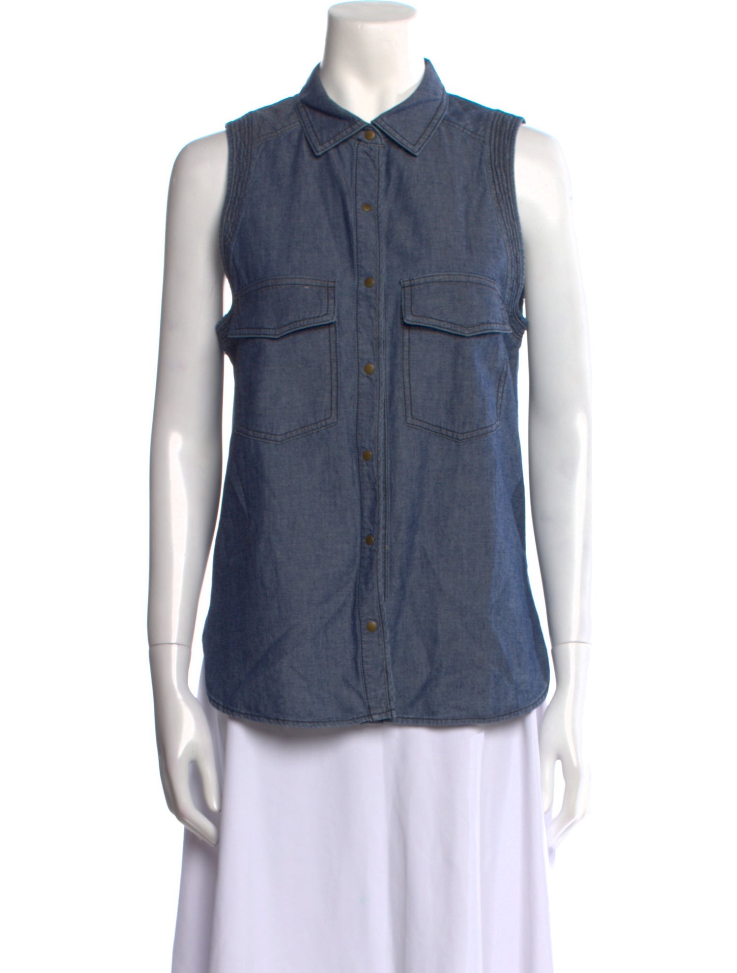 A.L.C. Sleeveless Button-Up Top