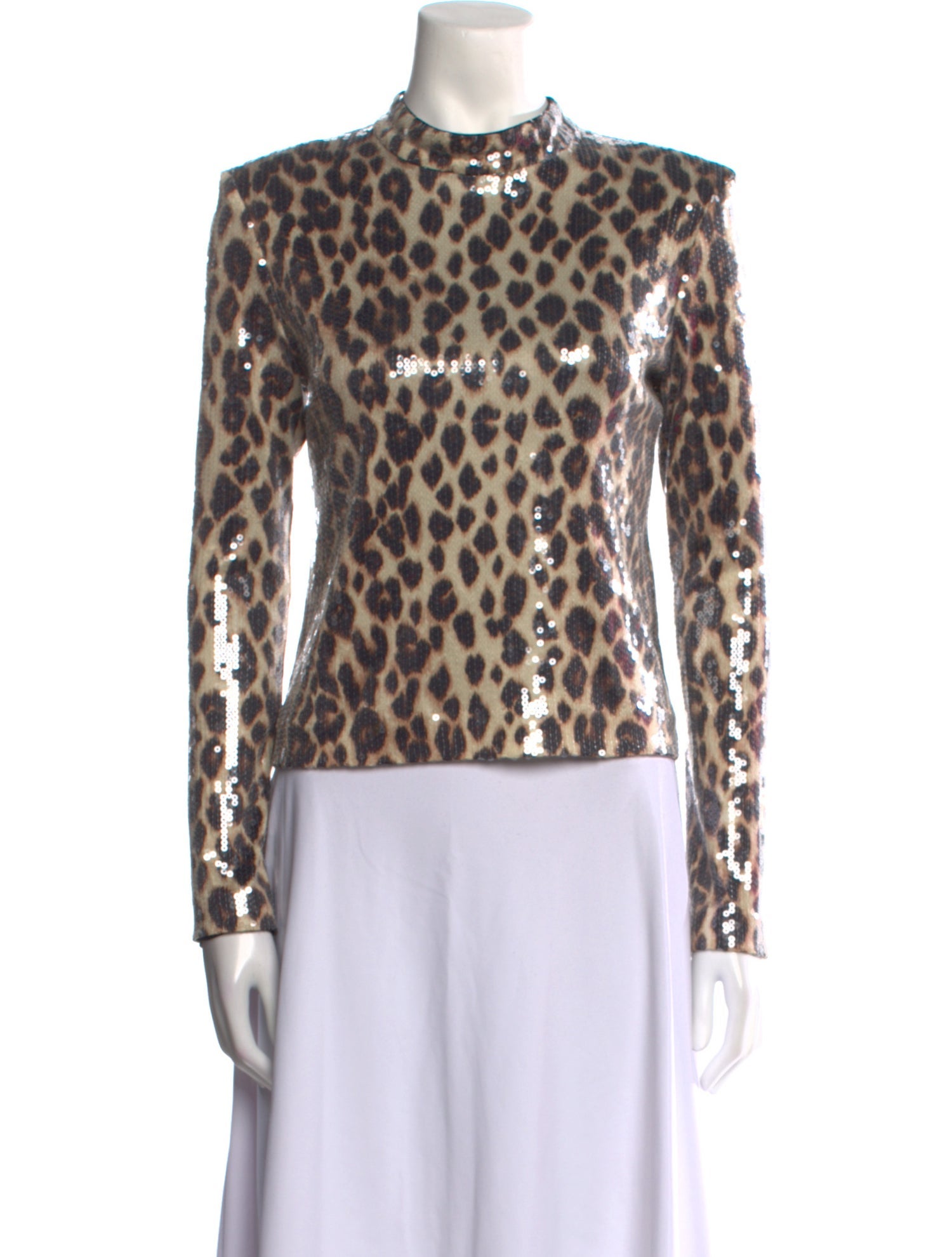 A.L.C. Animal Print Mock Neck Top w/ Tags