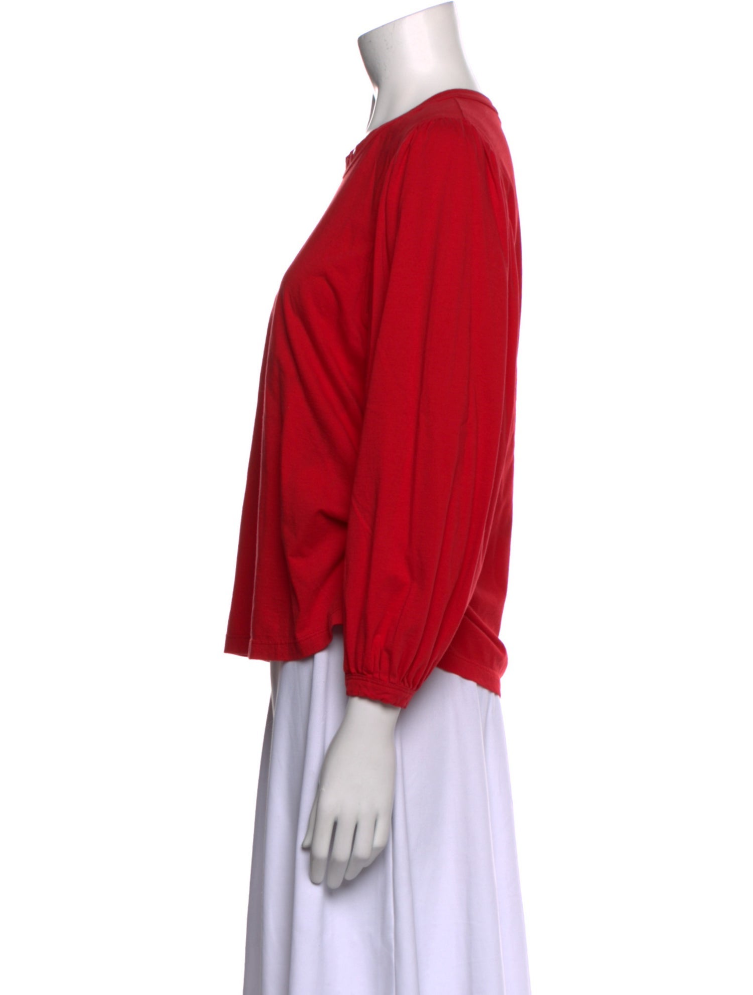 A.L.C. Crew Neck Three-Quarter Sleeve Blouse