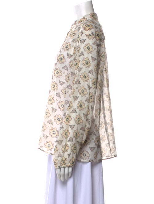 A.L.C. Printed Mock Neck Blouse