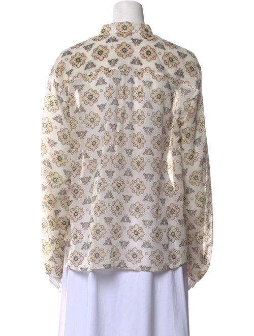 A.L.C. Printed Mock Neck Blouse