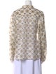 A.L.C. Printed Mock Neck Blouse