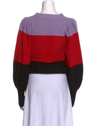 A.L.C. Wool Colorblock Pattern Sweater