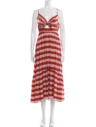 A.L.C. Striped Midi Length Dress