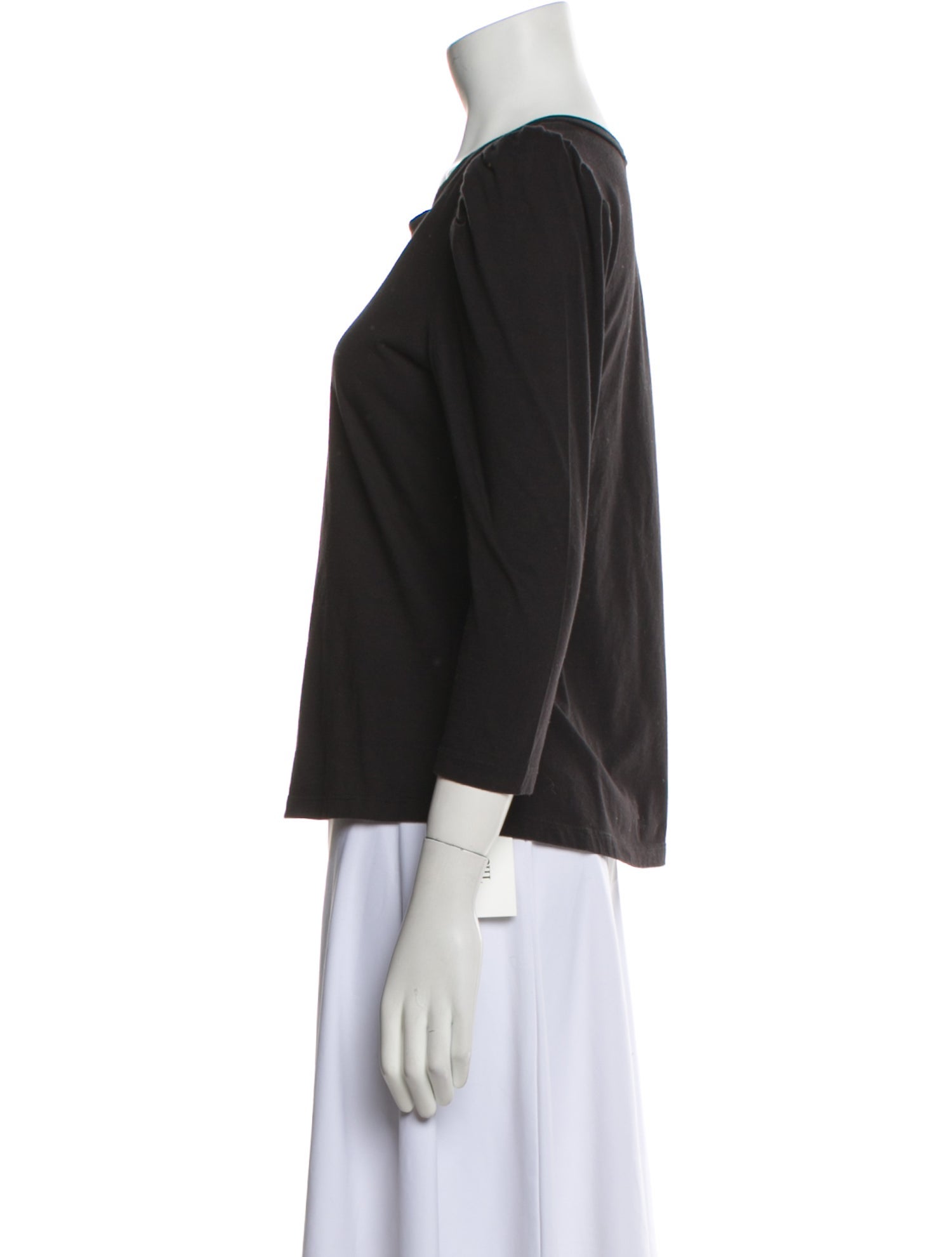 A.L.C. Scoop Neck Three-Quarter Sleeve Top