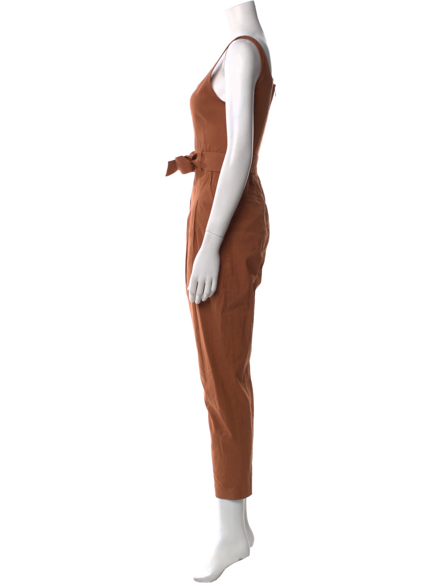 A.L.C. Linen Square Neckline Jumpsuit