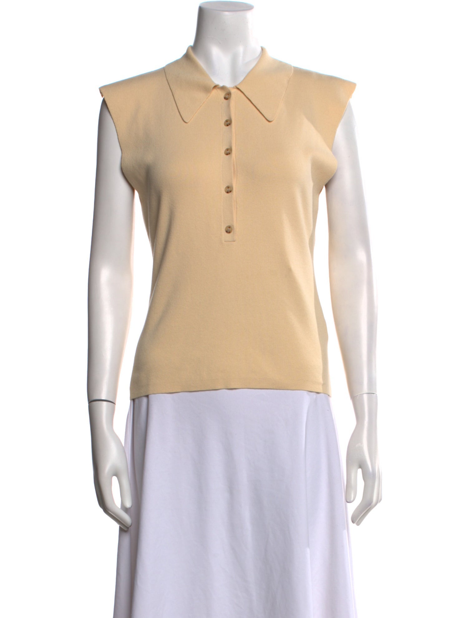 A.L.C. V-Neck Sleeveless Polo