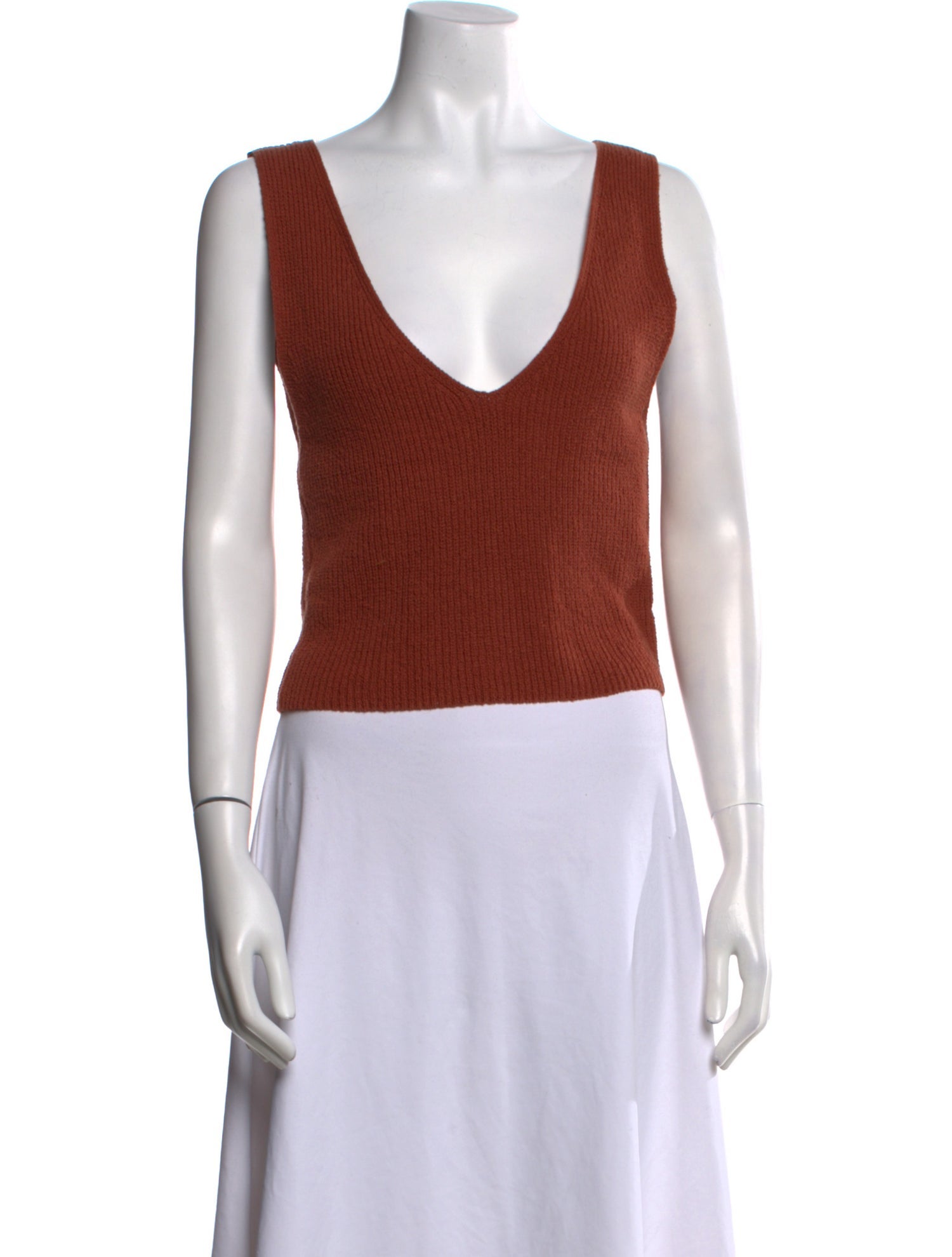 A.L.C. V-Neck Sleeveless Crop Top