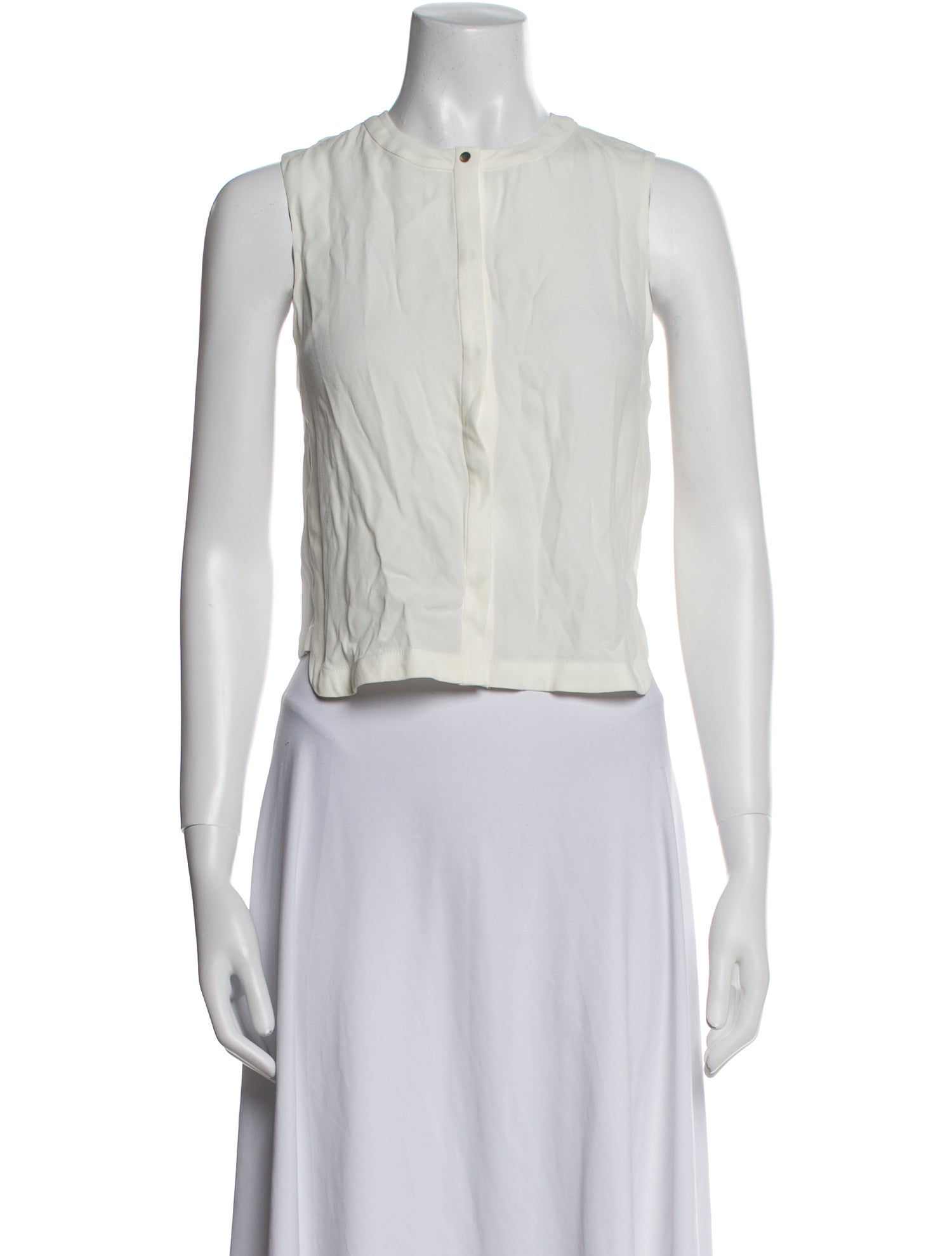 A.L.C. Crew Neck Sleeveless Crop Top