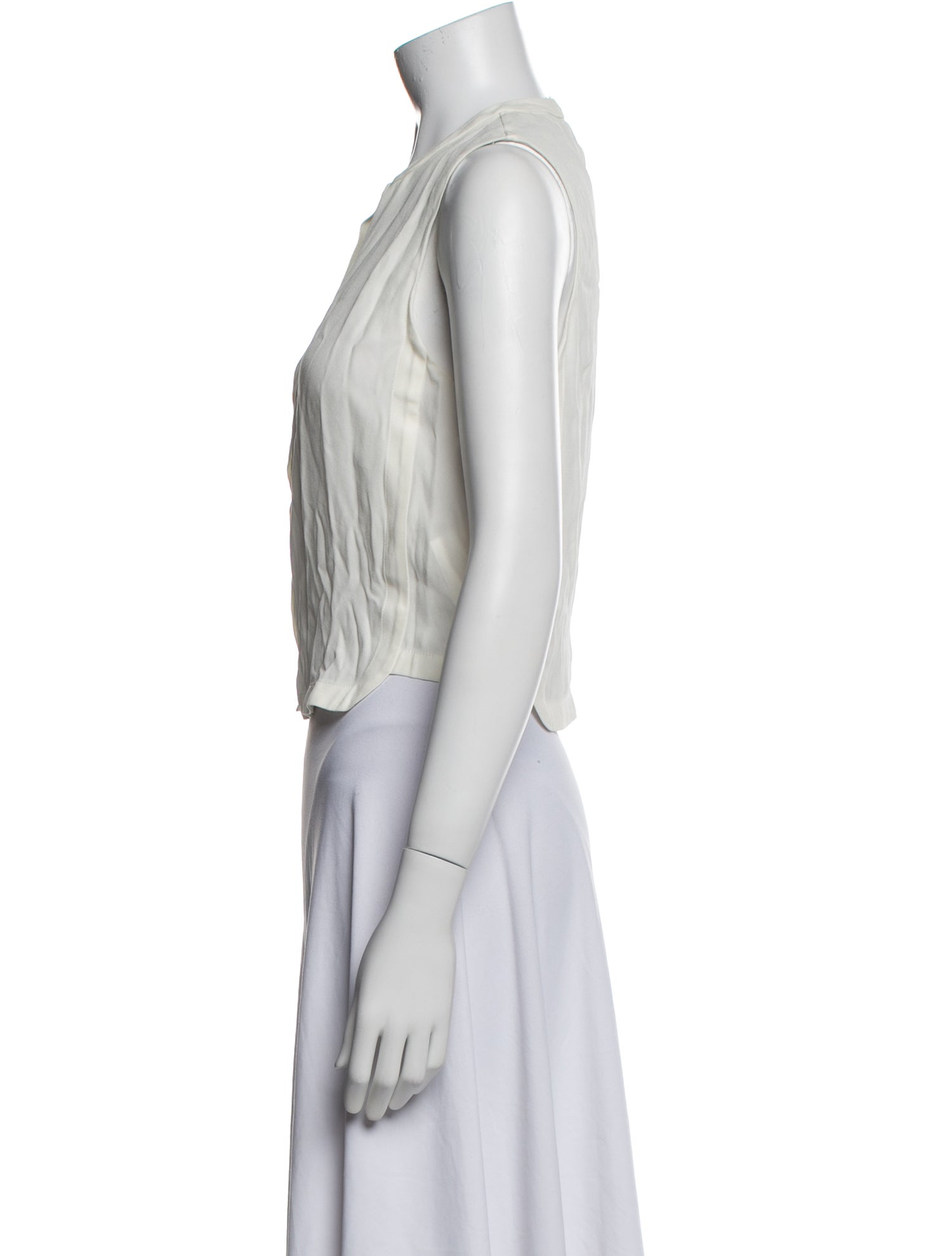 A.L.C. Crew Neck Sleeveless Crop Top