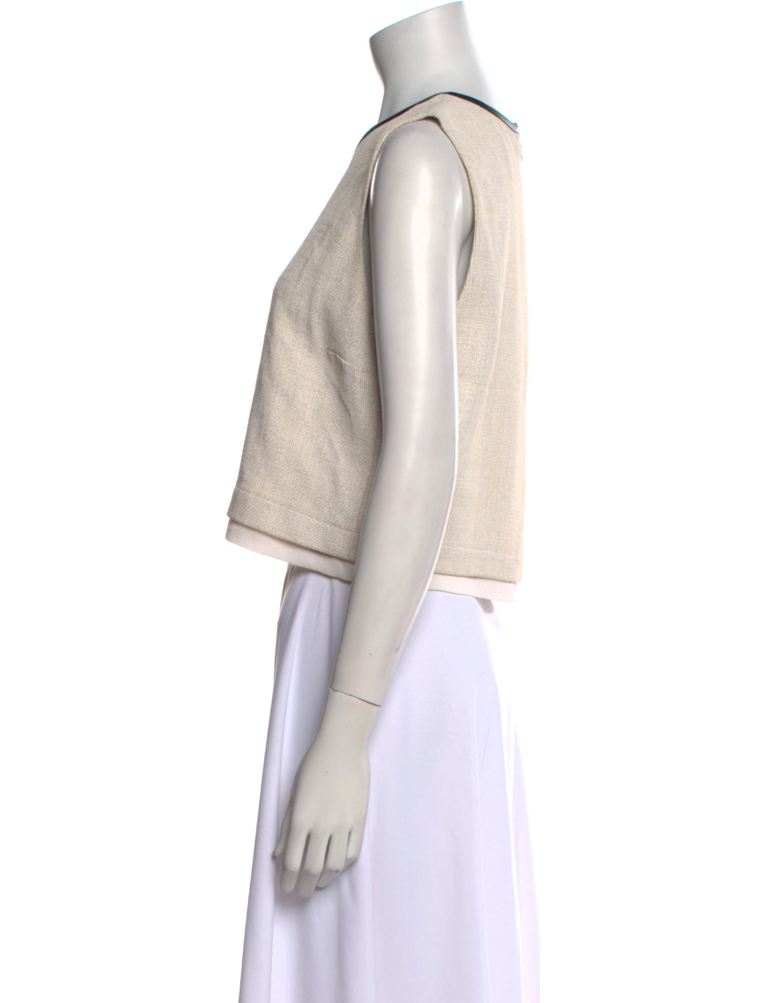 A.L.C. Crew Neck Sleeveless Crop Top