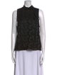 A.L.C. Lace Pattern Mock Neck Blouse