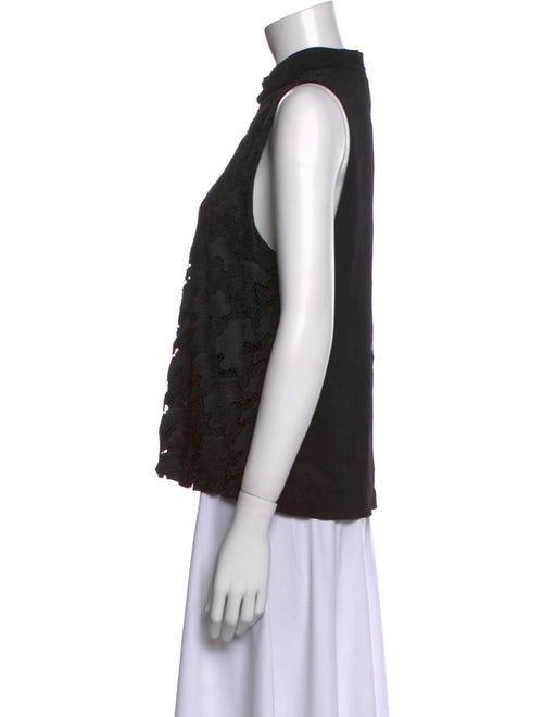 A.L.C. Lace Pattern Mock Neck Blouse