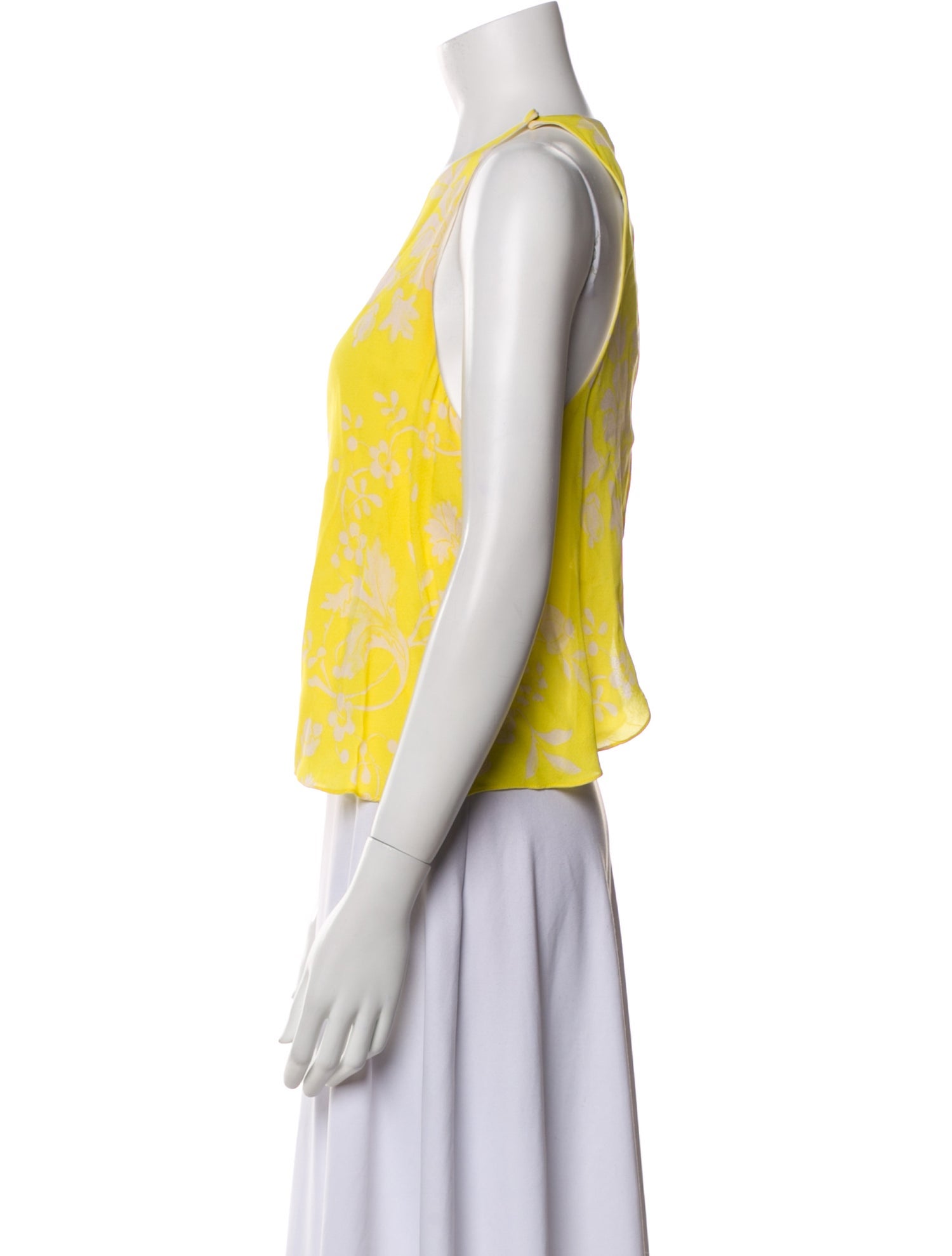 A.L.C. Silk Floral Print Crop Top