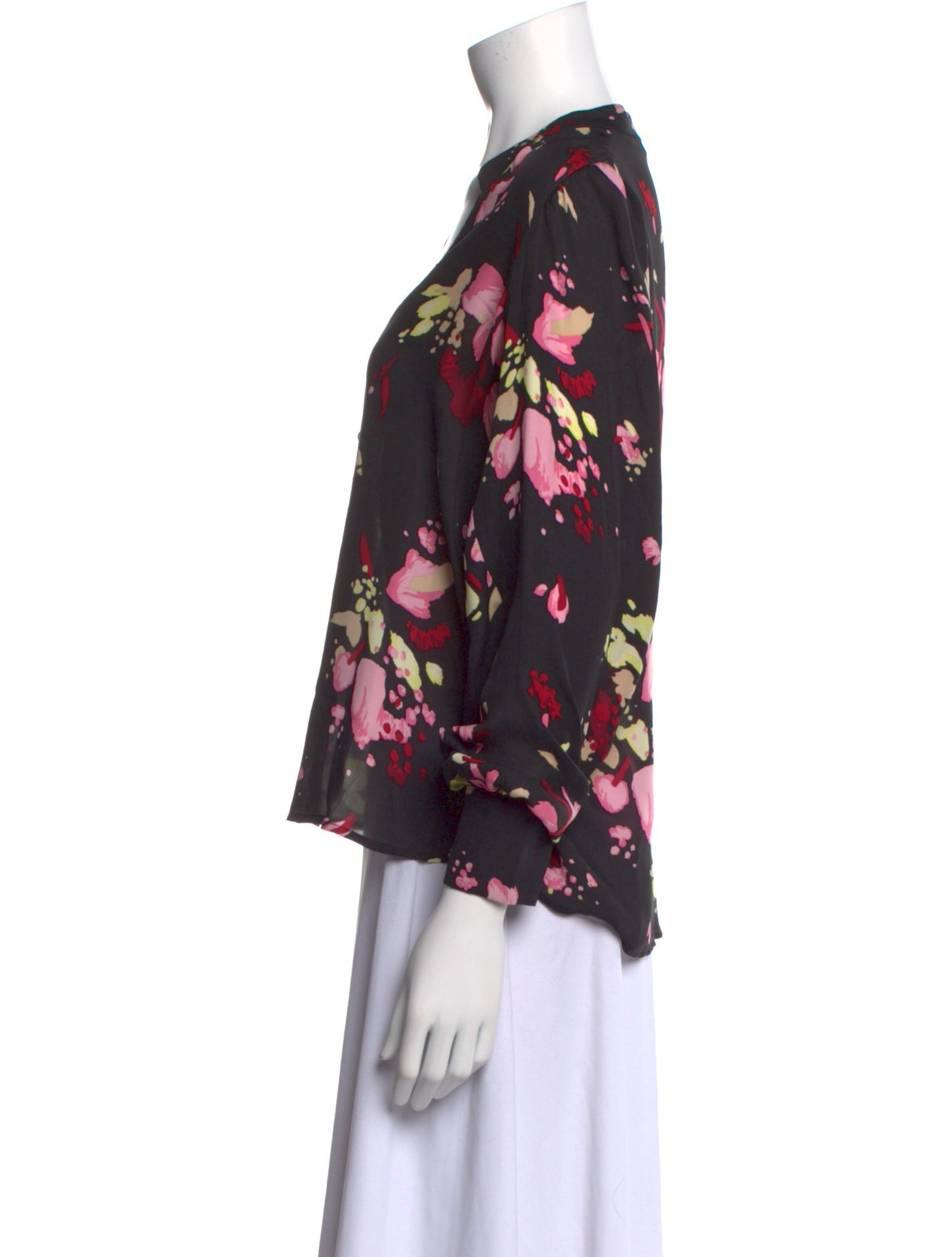 A.L.C. Silk Floral Print Blouse