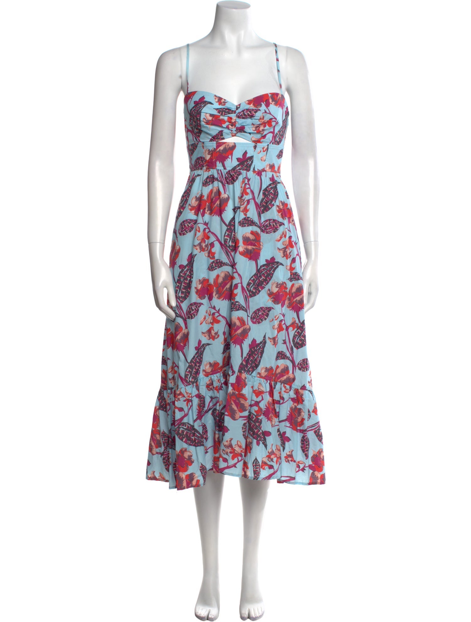 A.L.C. Floral Print Midi Length Dress