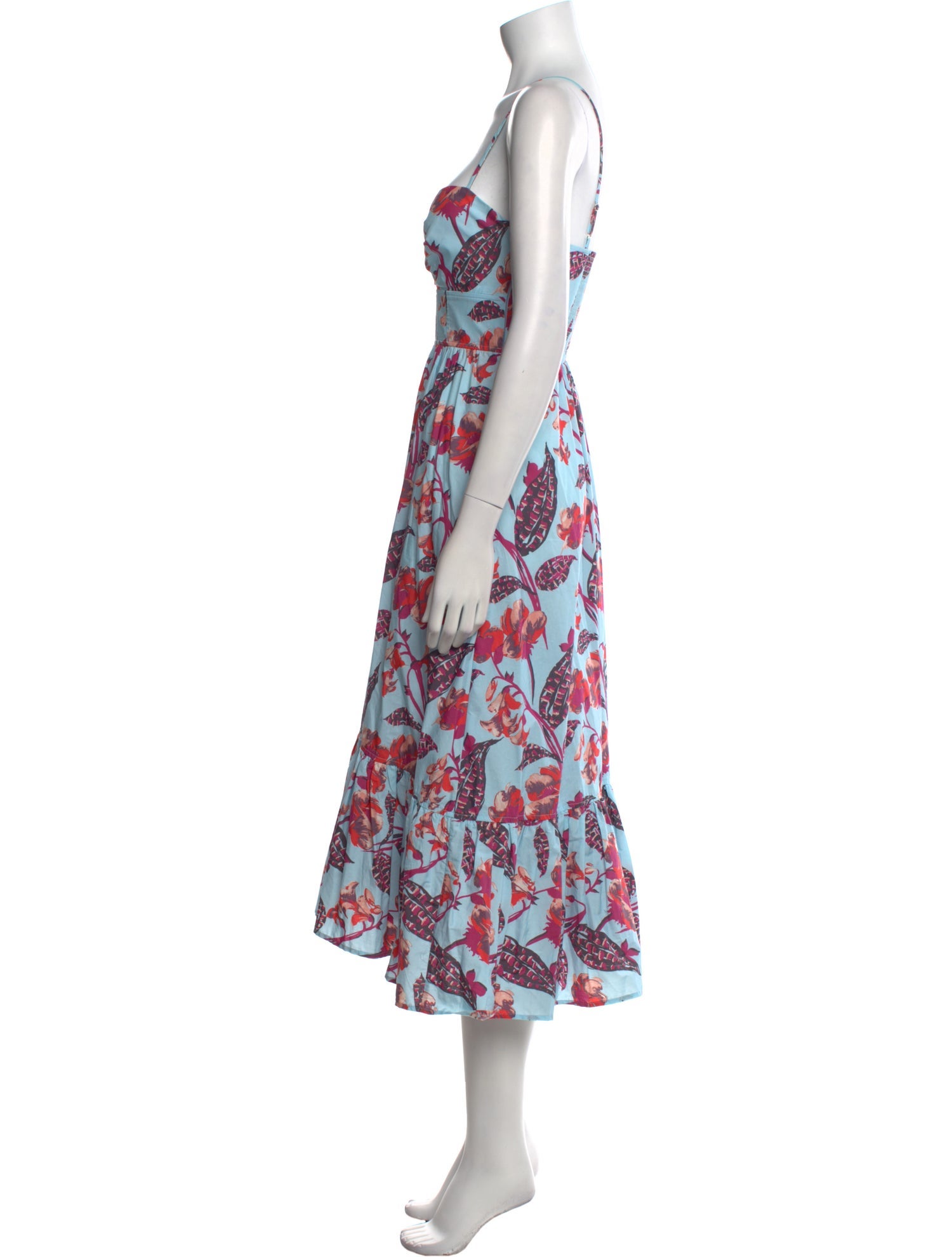 A.L.C. Floral Print Midi Length Dress