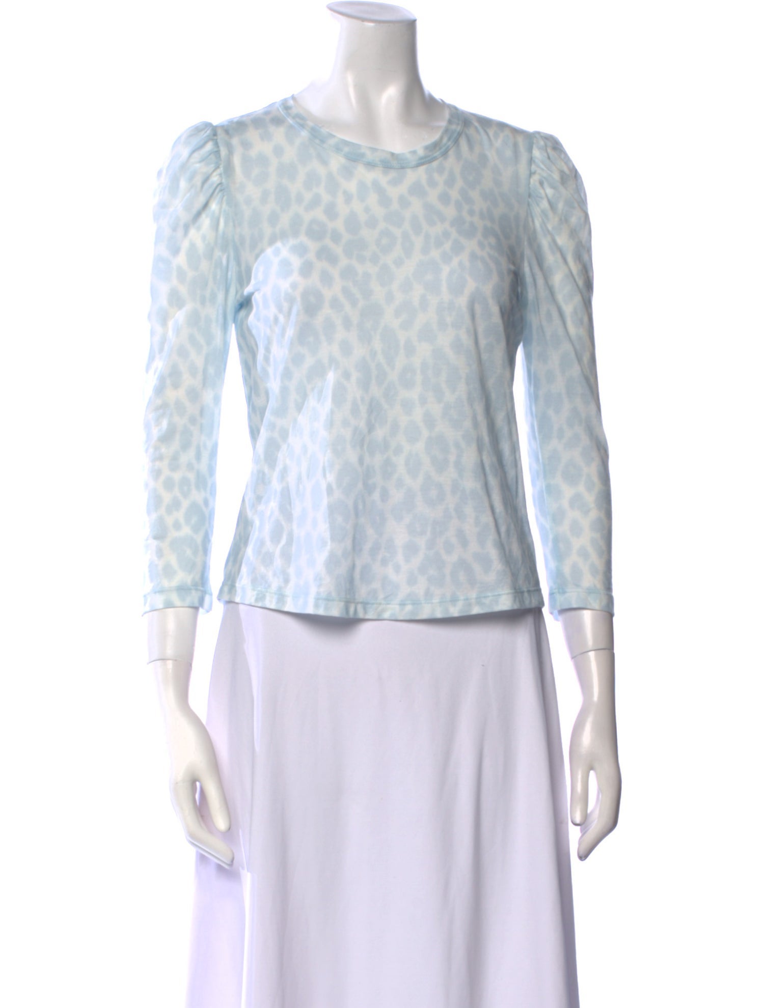 A.L.C. Animal Print Crew Neck Top