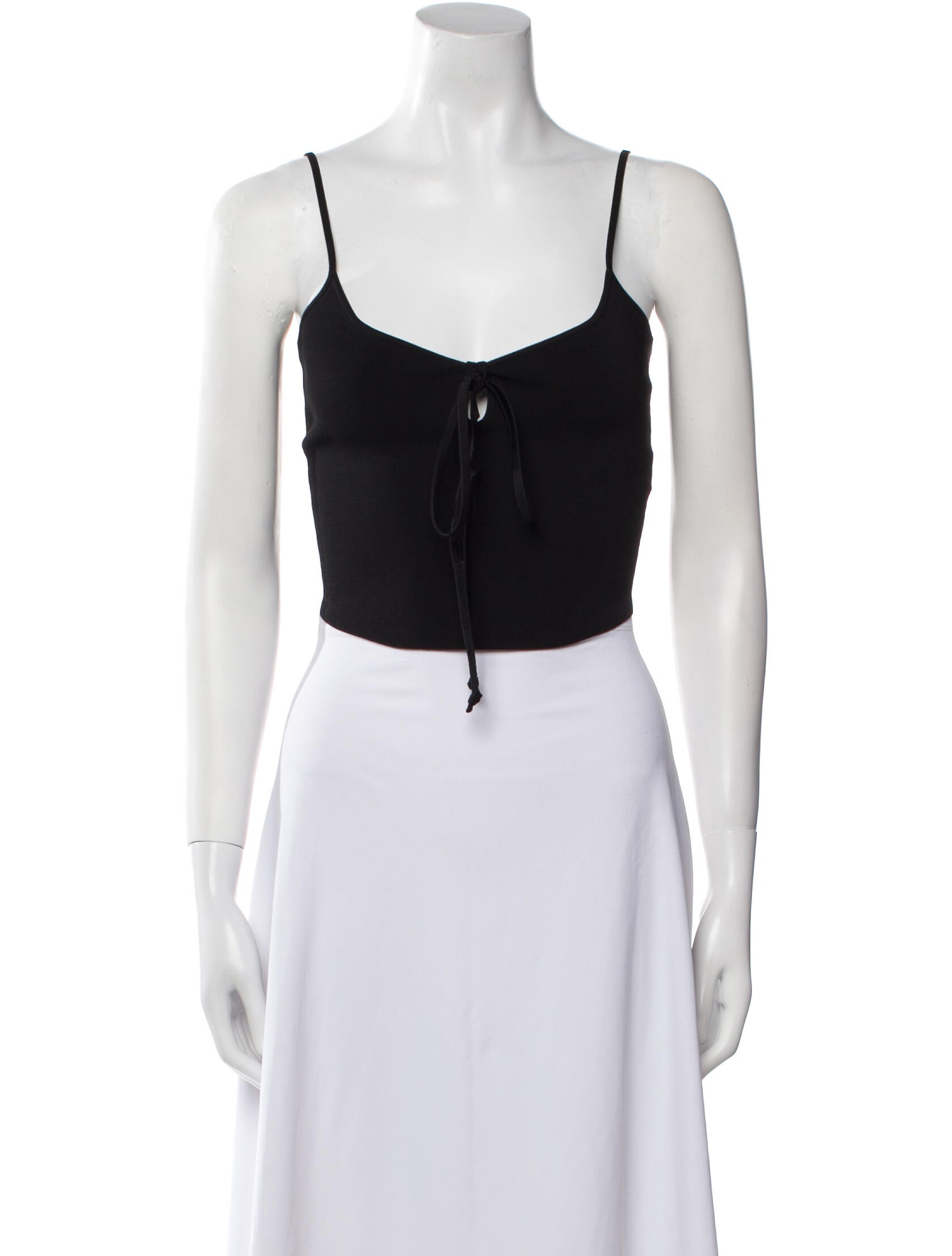 A.L.C. Scoop Neck Sleeveless Crop Top