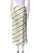 A.L.C. Striped Midi Length Skirt