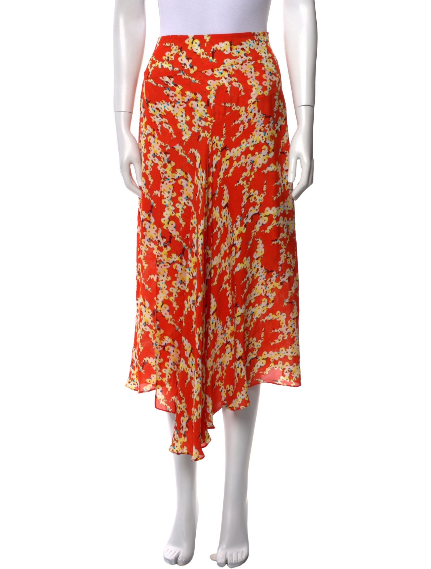 A.L.C. Silk Midi Length Skirt