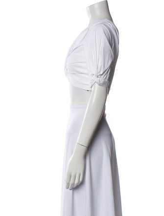 A.L.C. One-Shoulder Short Sleeve Crop Top