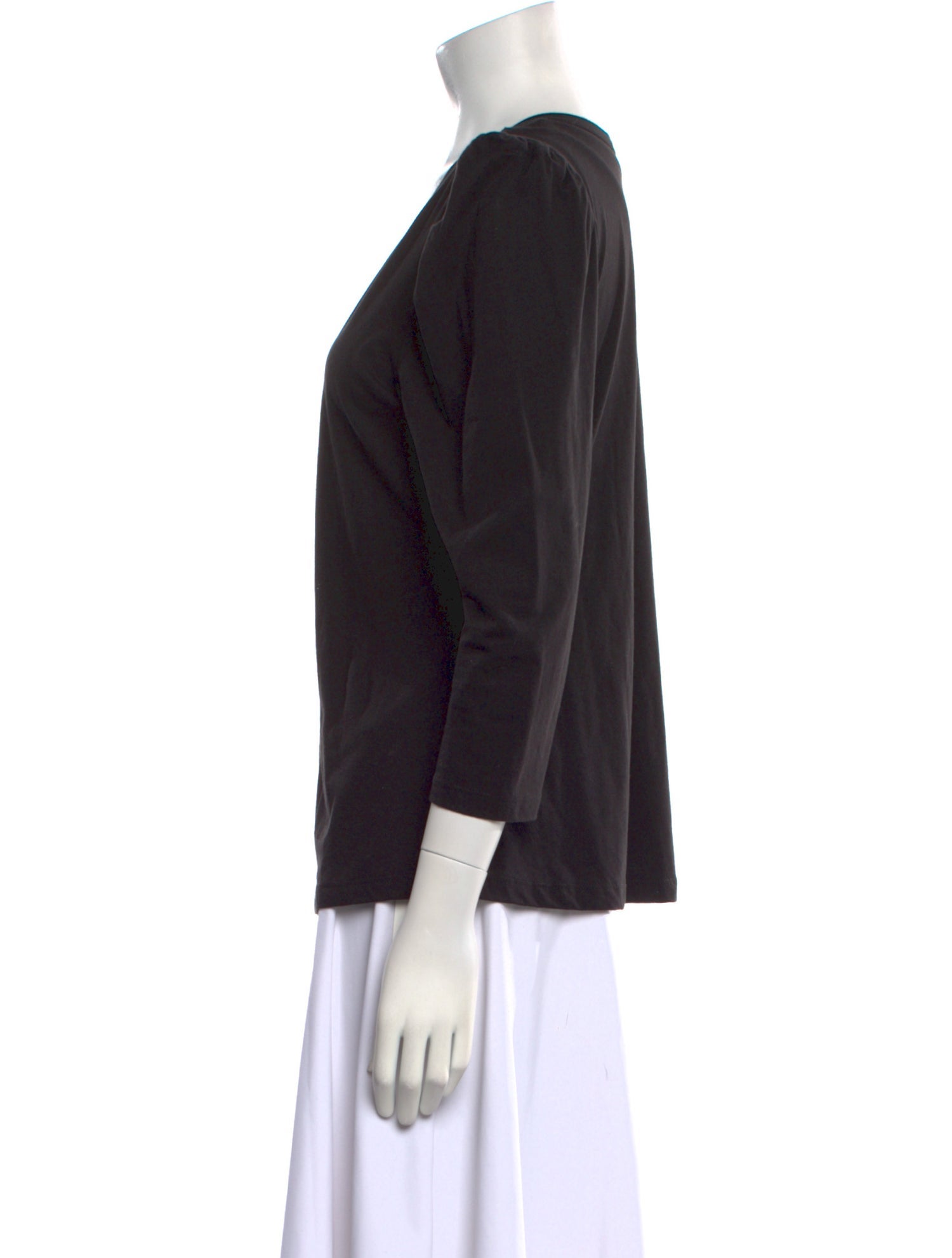 A.L.C. Scoop Neck Three-Quarter Sleeve Top