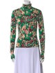 A.L.C. Floral Print Mock Neck Top
