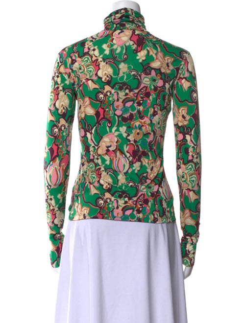 A.L.C. Floral Print Mock Neck Top