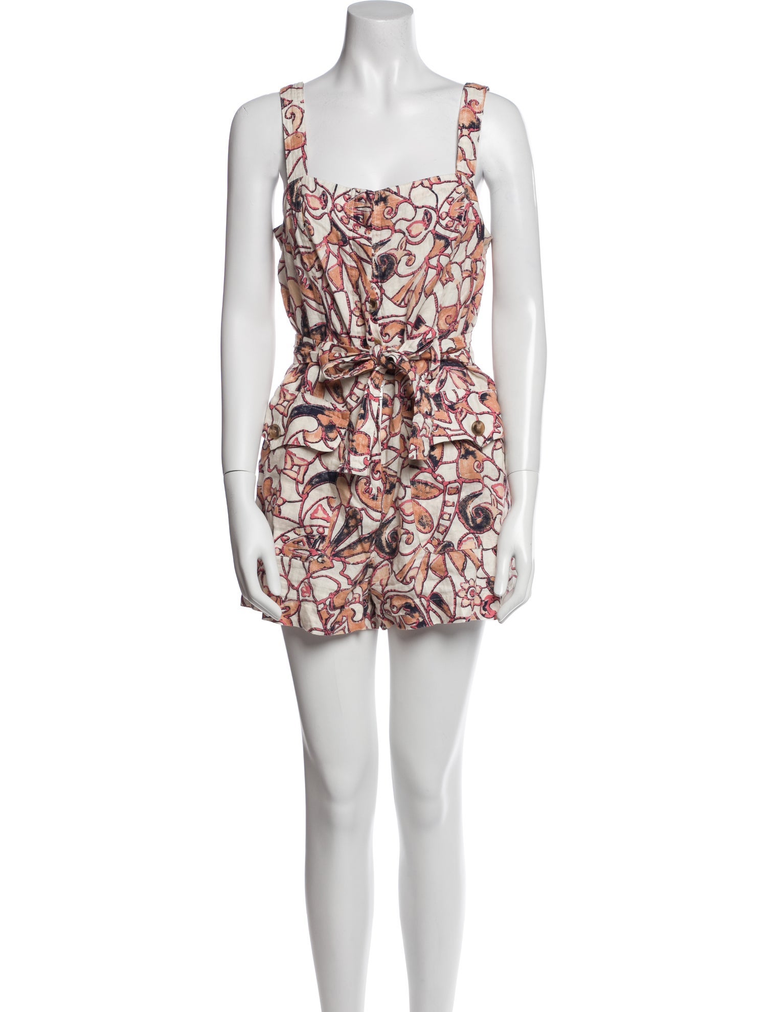 A.L.C. Linen Printed Romper