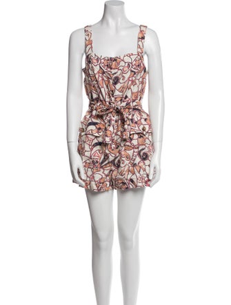 A.L.C. Linen Printed Romper