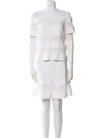 A.L.C. Striped Lasercut Accents Skirt Set