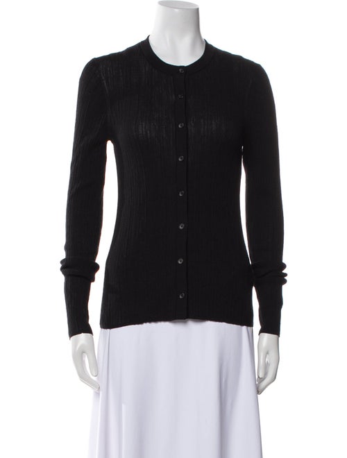 A.L.C. Crew Neck Long Sleeve Button-Up Top