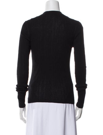 A.L.C. Crew Neck Long Sleeve Button-Up Top