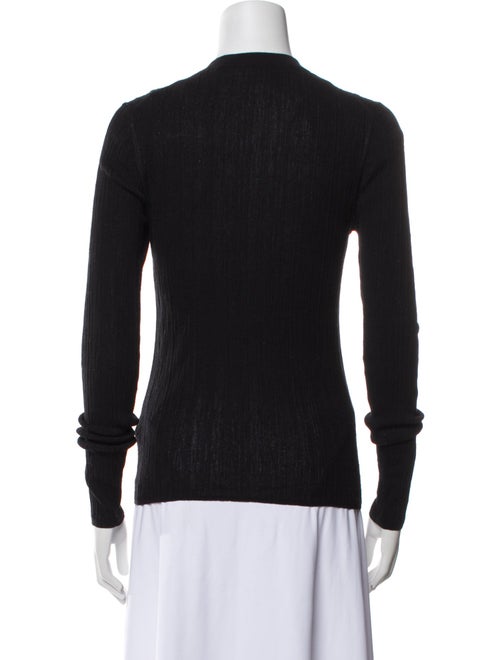 A.L.C. Crew Neck Long Sleeve Button-Up Top