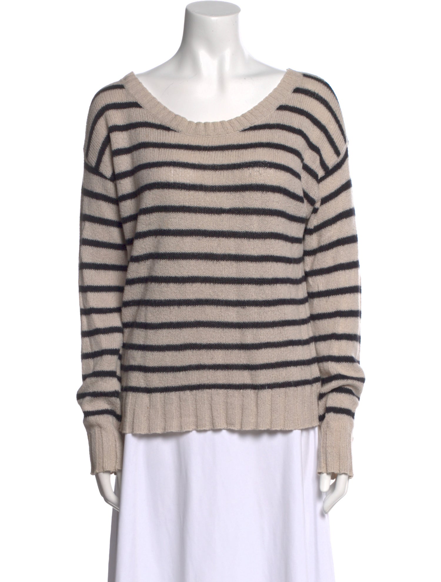 A.L.C. Striped Scoop Neck Sweater