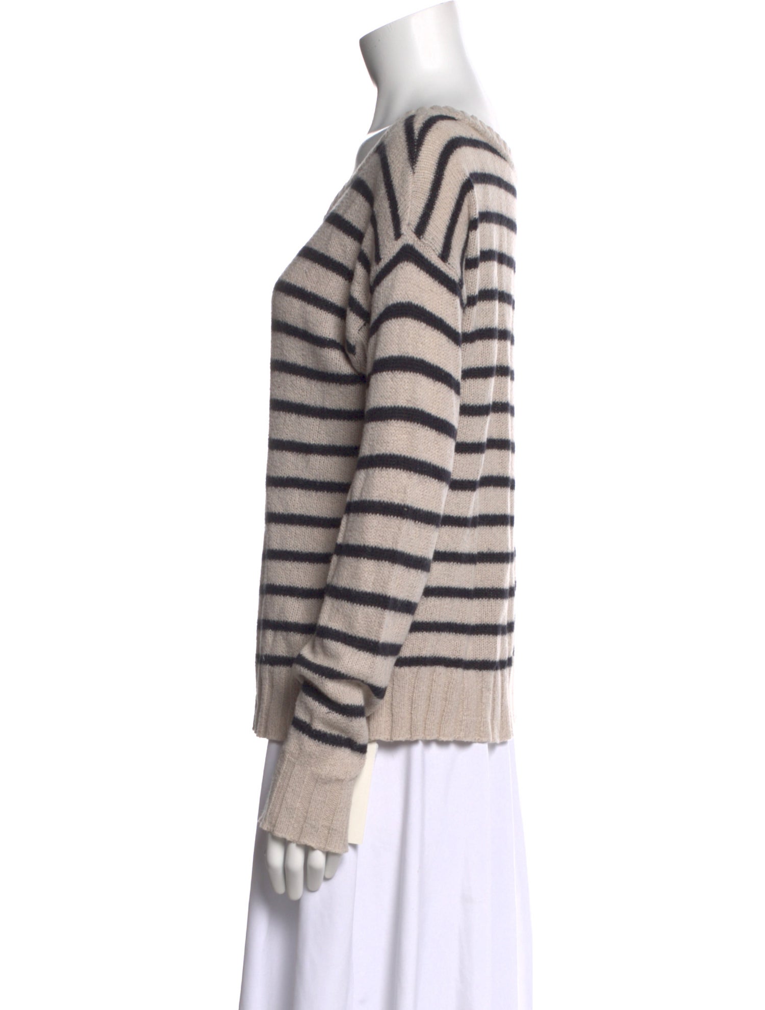 A.L.C. Striped Scoop Neck Sweater