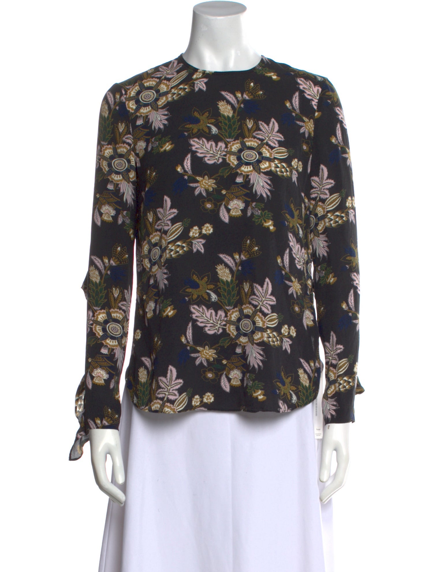 A.L.C. Silk Floral Print Blouse