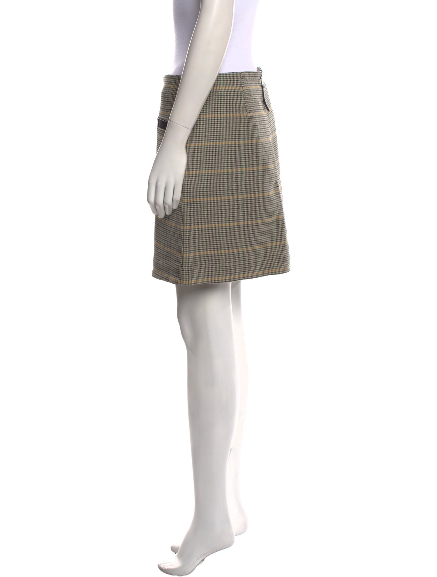 A.L.C. Plaid Print Mini Skirt
