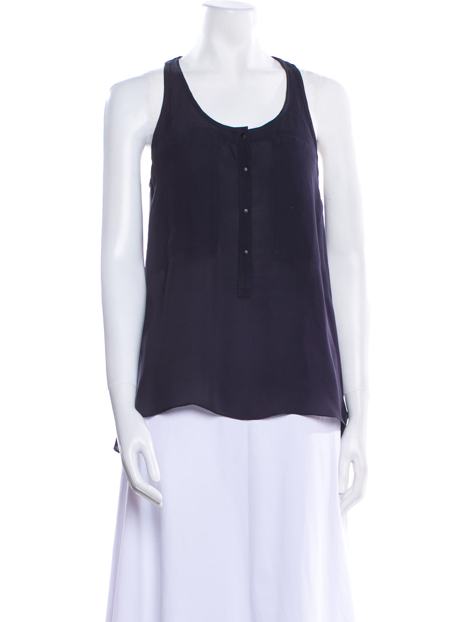 A.L.C. Silk Scoop Neck Top