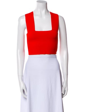 A.L.C. Square Neckline Sleeveless Crop Top