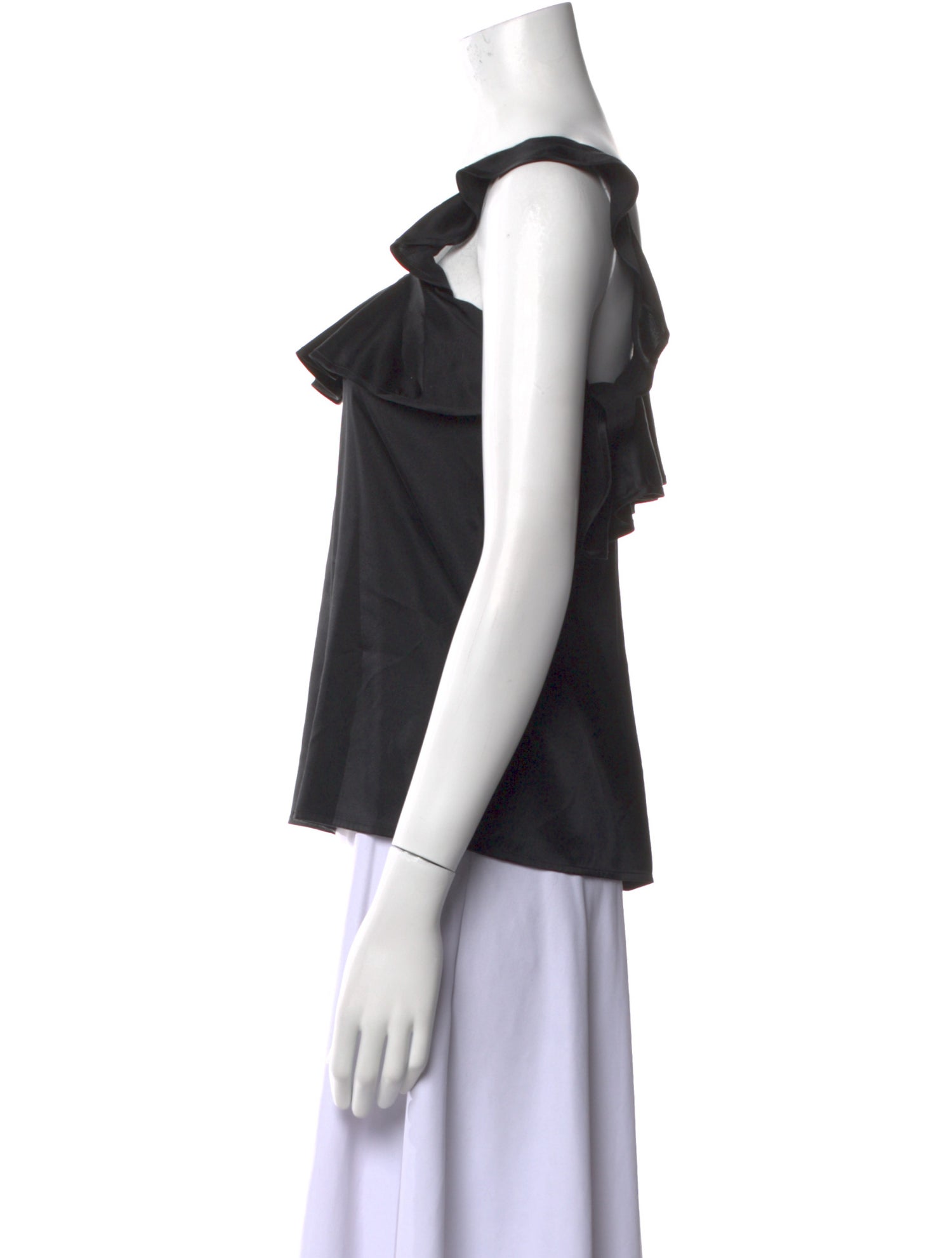 A.L.C. Silk Square Neckline Top