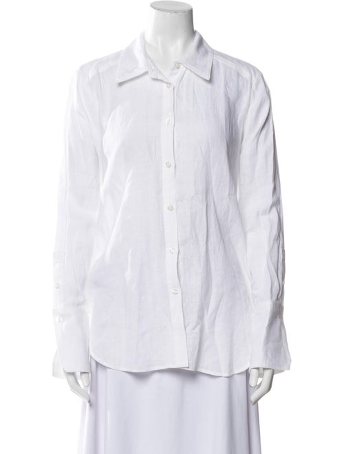 A.L.C. Linen Long Sleeve Button-Up Top
