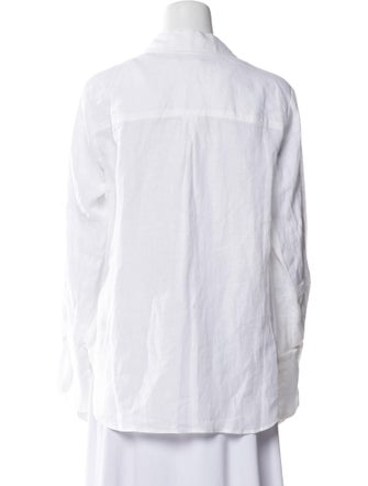 A.L.C. Linen Long Sleeve Button-Up Top