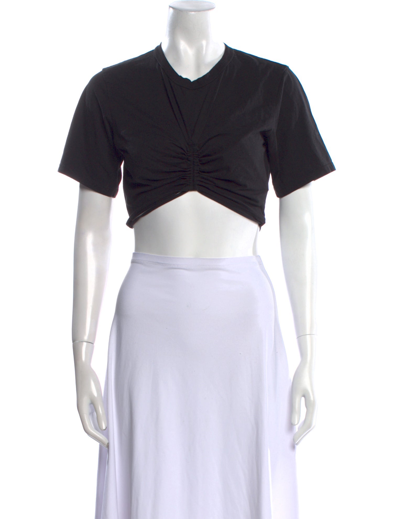 A.L.C. V-Neck Short Sleeve Crop Top