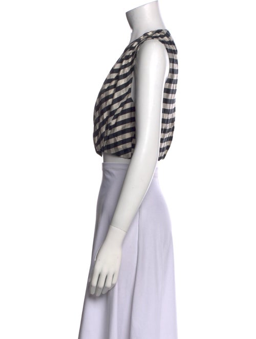 A.L.C. Printed V-Neck Crop Top