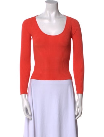 A.L.C. Scoop Neck Three-Quarter Sleeve Top