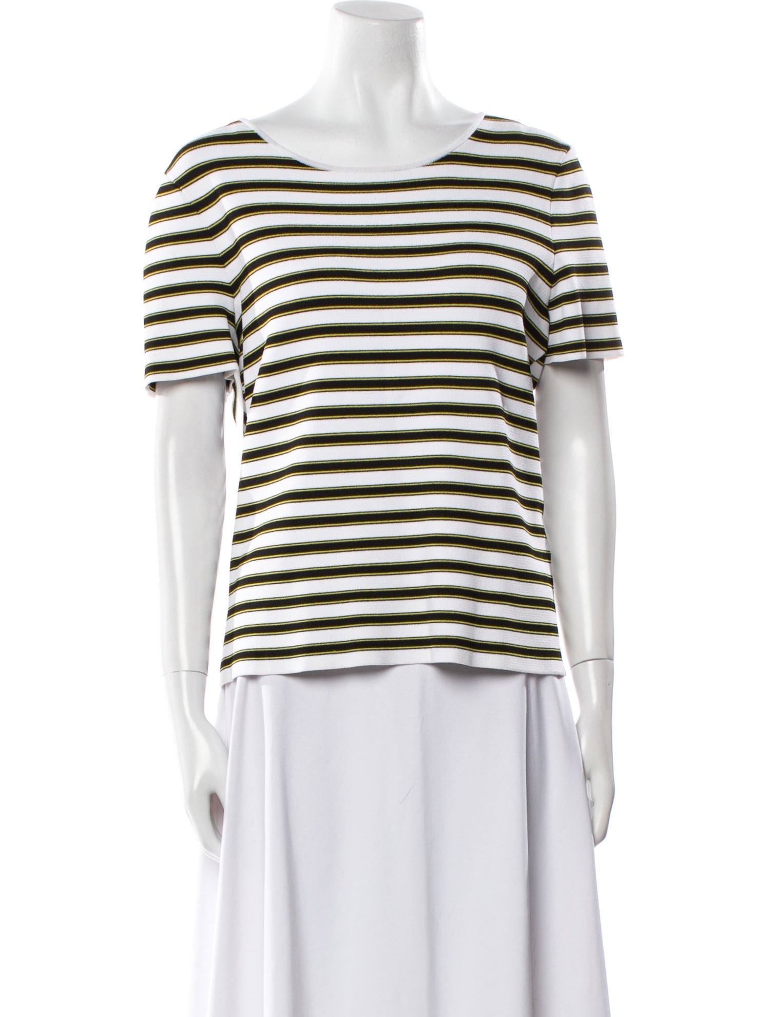 A.L.C. Striped Scoop Neck T-Shirt