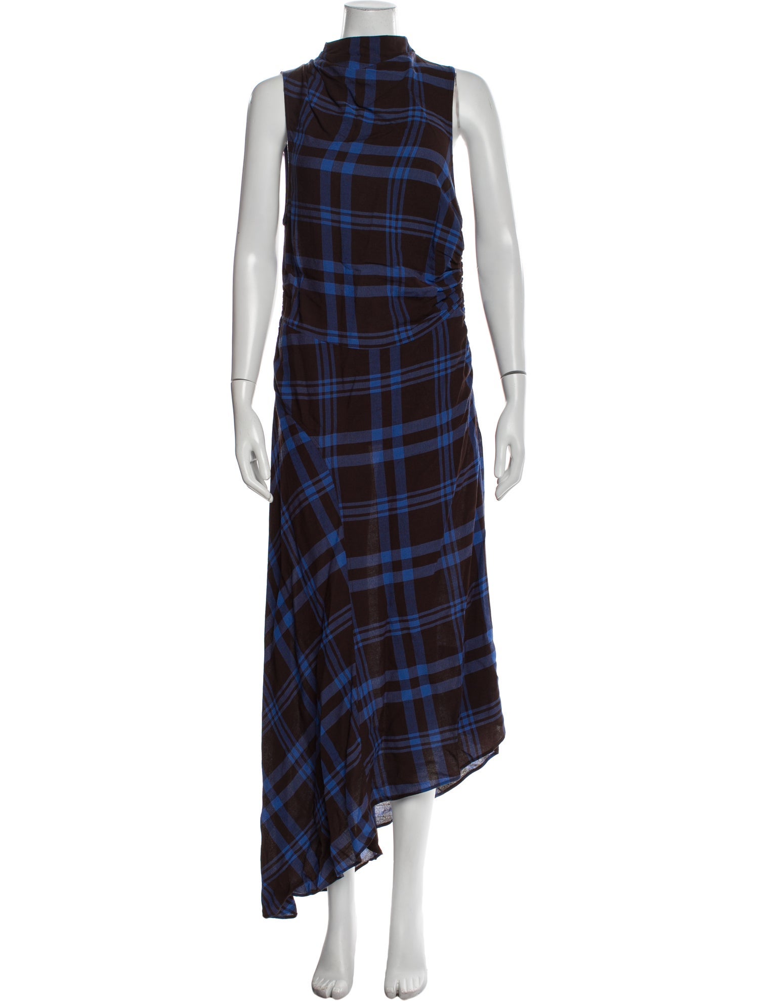 A.L.C. Plaid Print Long Dress